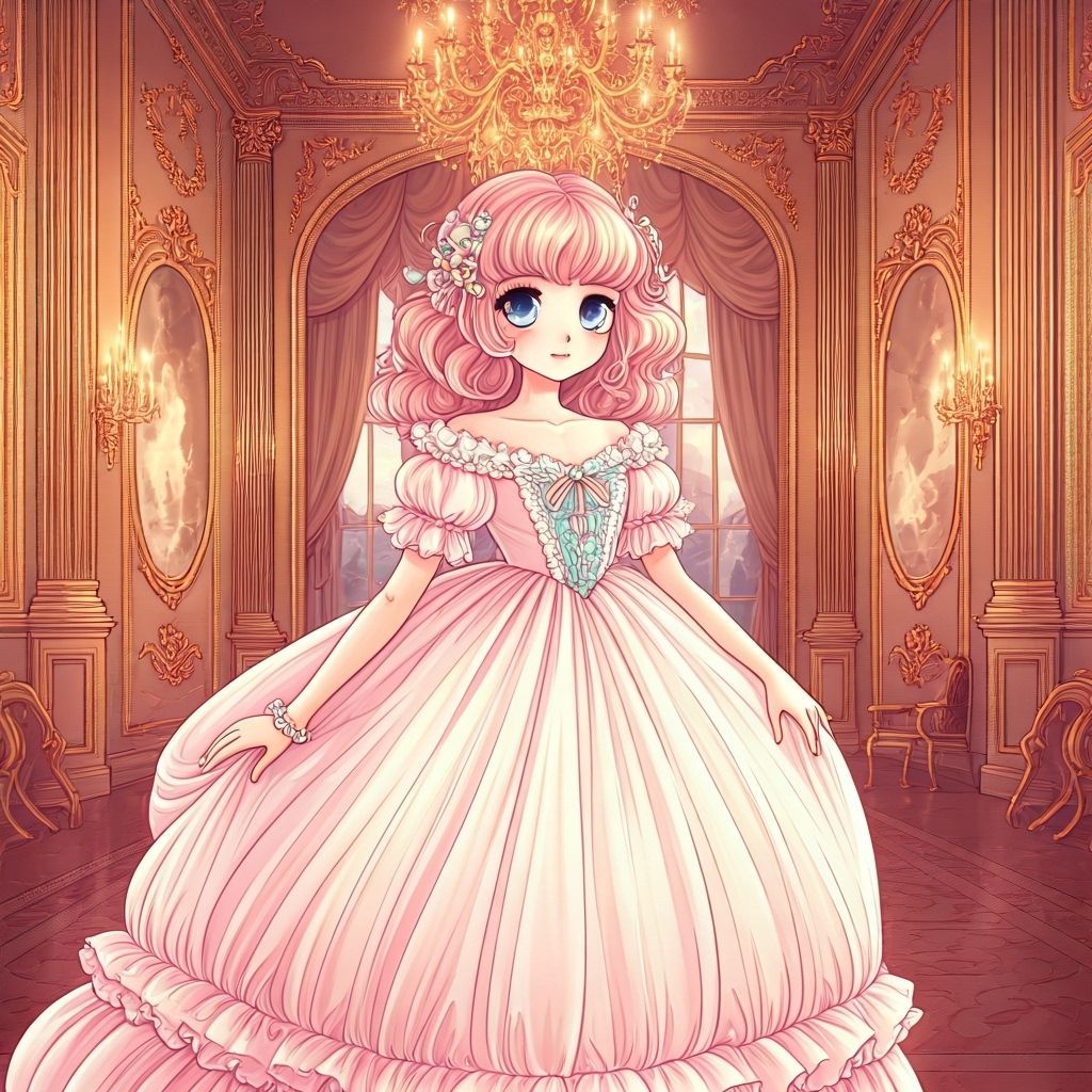 Mysterious Girl in Rococo Castle: Shojo Manga Style