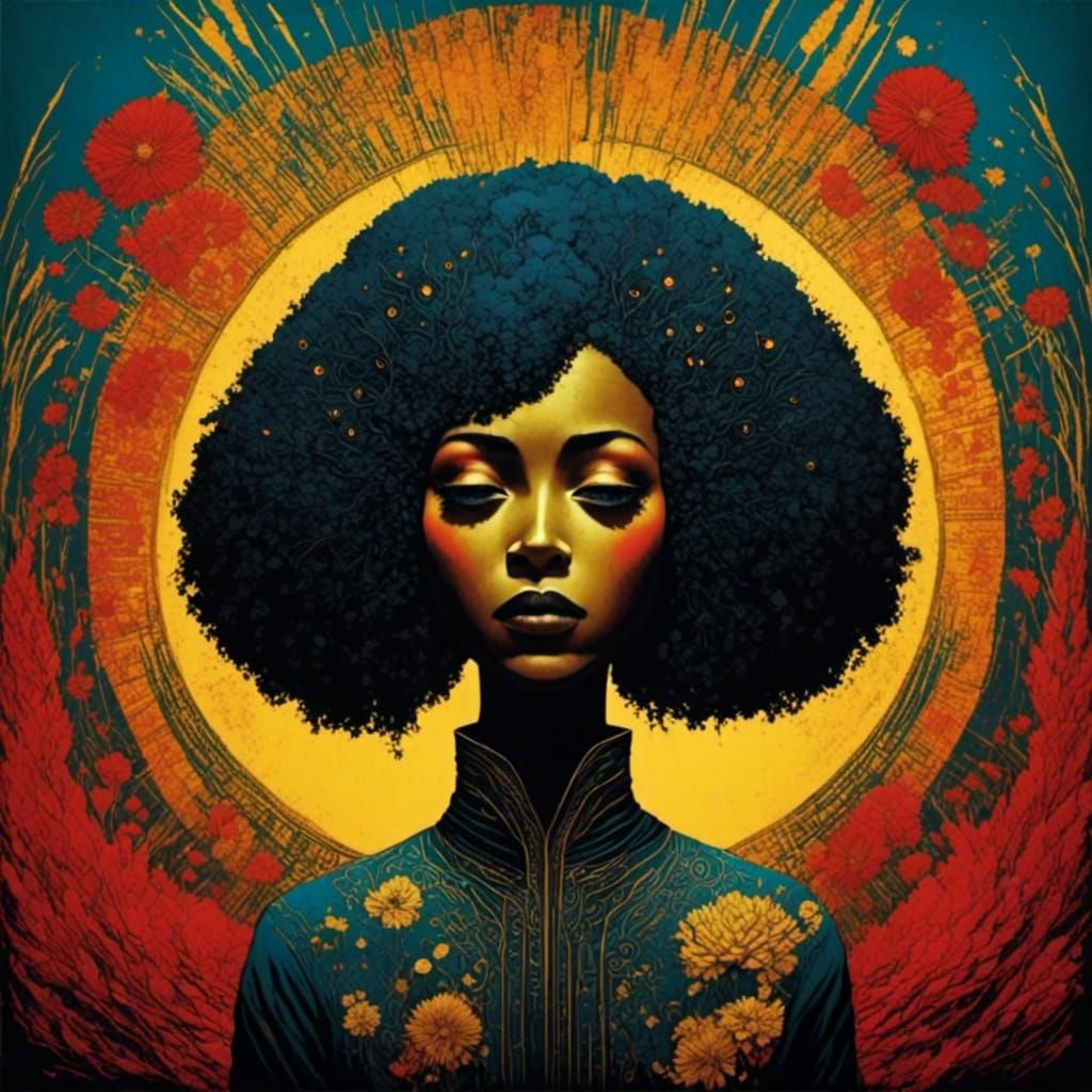 Stylized Character Art with Bold Design