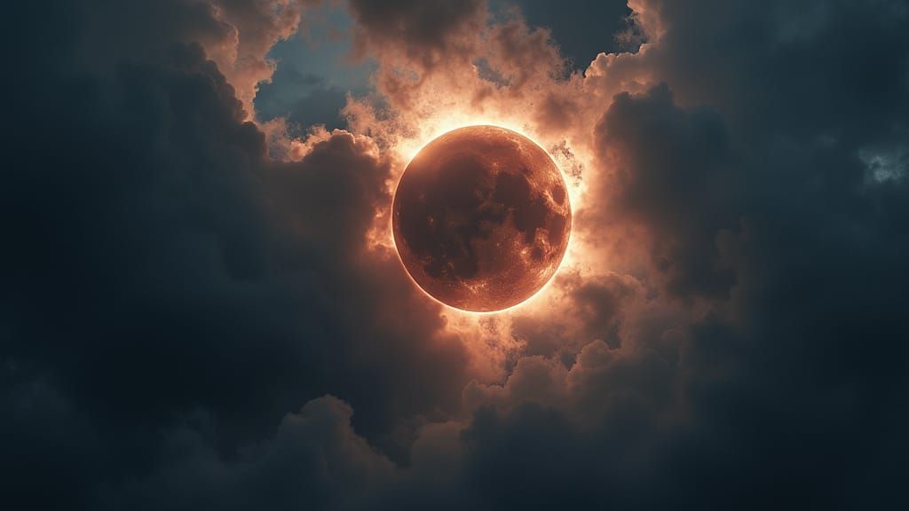 Ethereal Double Eclipse in Celestial Harmony