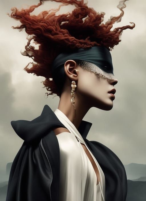 Monster in White Smoke with Analogous Colors