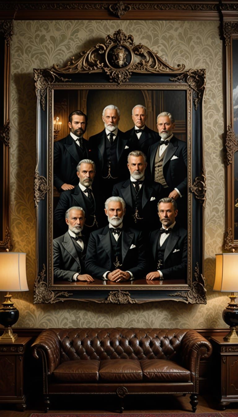 Gothic Gentlemen in Elegant Frame