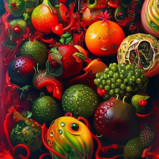 Juicy Fruits: A Pop Art Horror Fusion