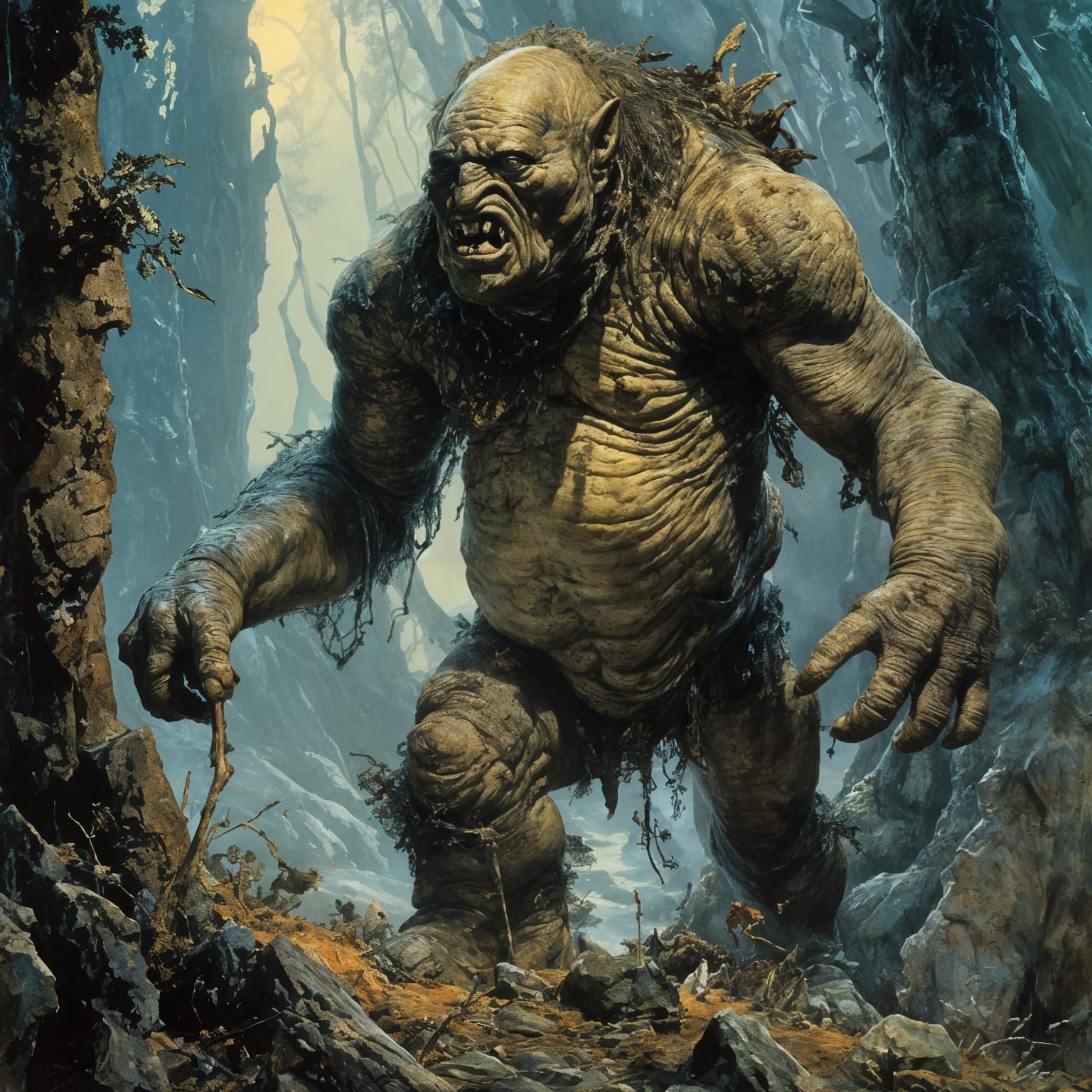 <lora:Troll:1.0> , by Richard Michael Gorman Powers, Paul Le...