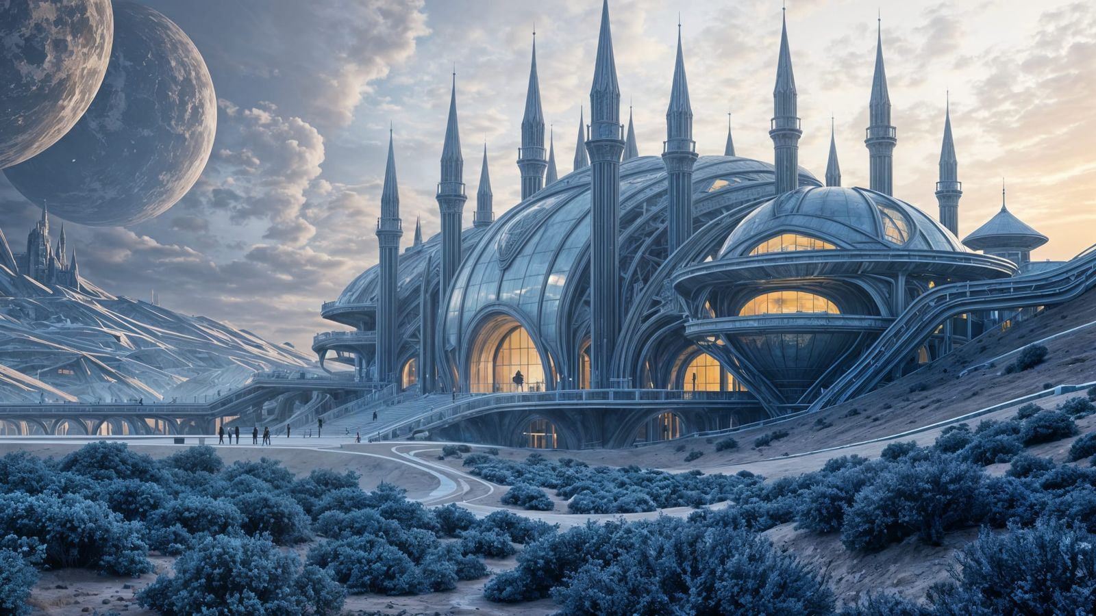 Alien Architectural Masterpiece on Distant Planet