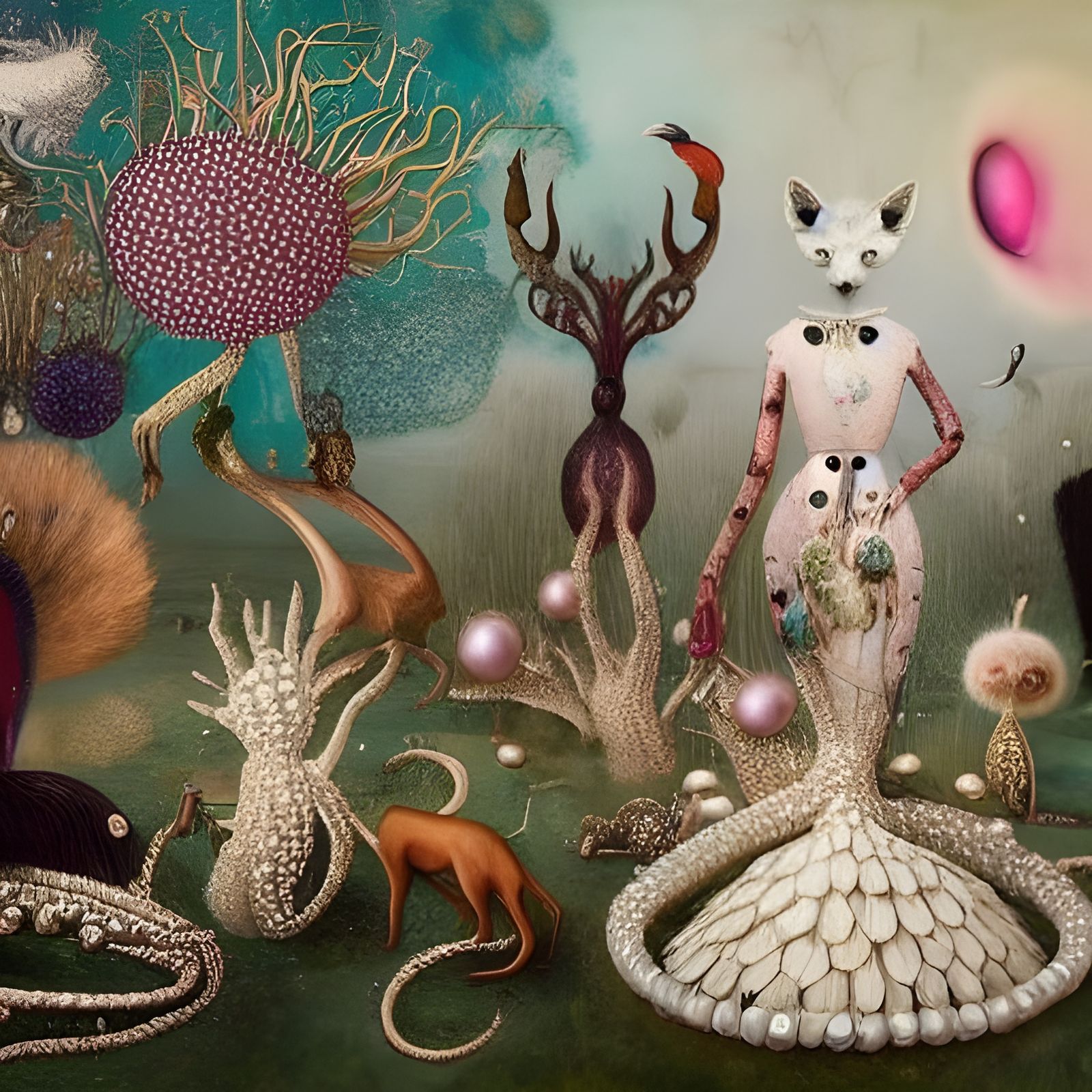 Surreal Animal Wedding in Maximalist Style