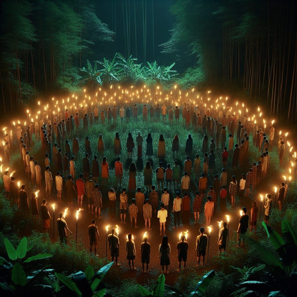 Eerie Night at Harmony Haven: Haunting Shadows and Ritual