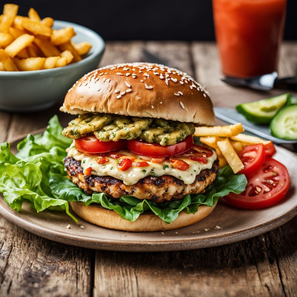 Colorful Crab Burger Illustration in Playful Style