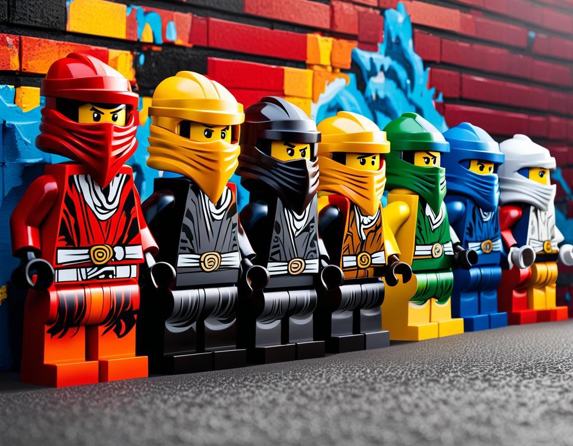 Photorealistic Lego Ninjago Graffiti Art Party