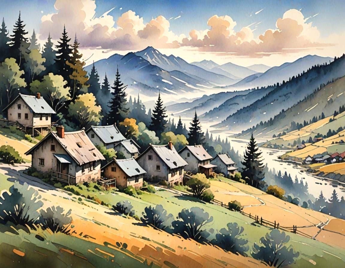 Mountaintop village