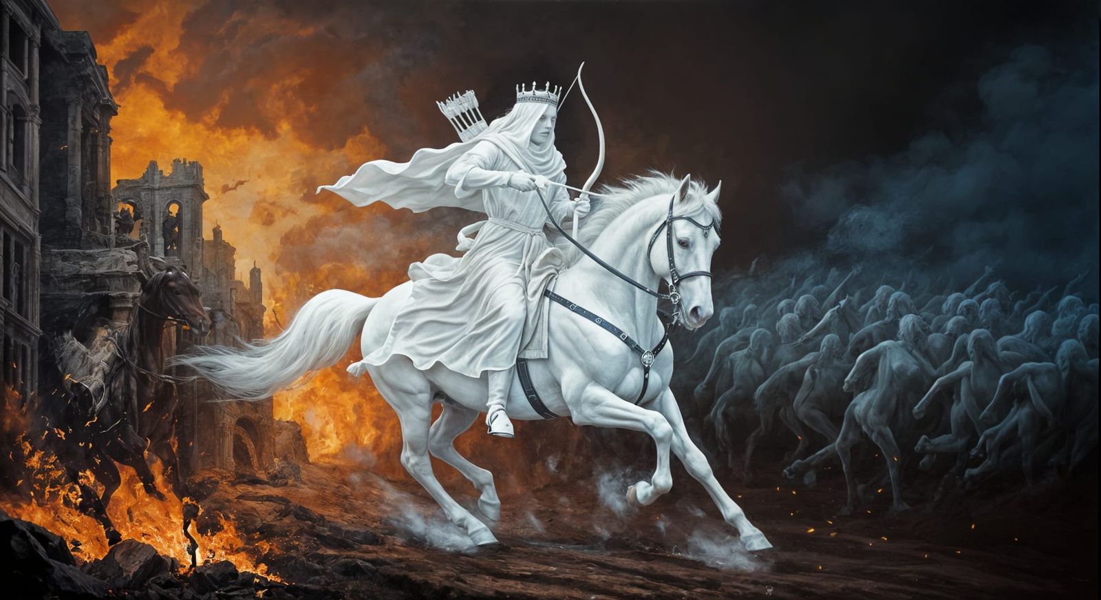 Ghostly First Horseman of Apocalypse by Rosa Bonheur