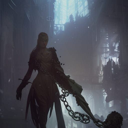 Intricate Chains: Dark Fantasy Concept Art