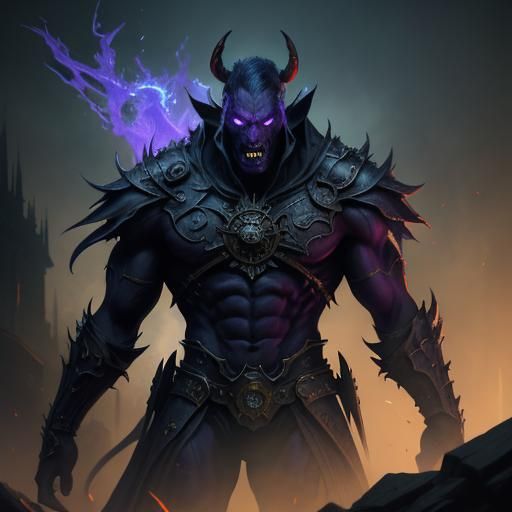 Dark Fantasy Demon Race Concept Art in 8K