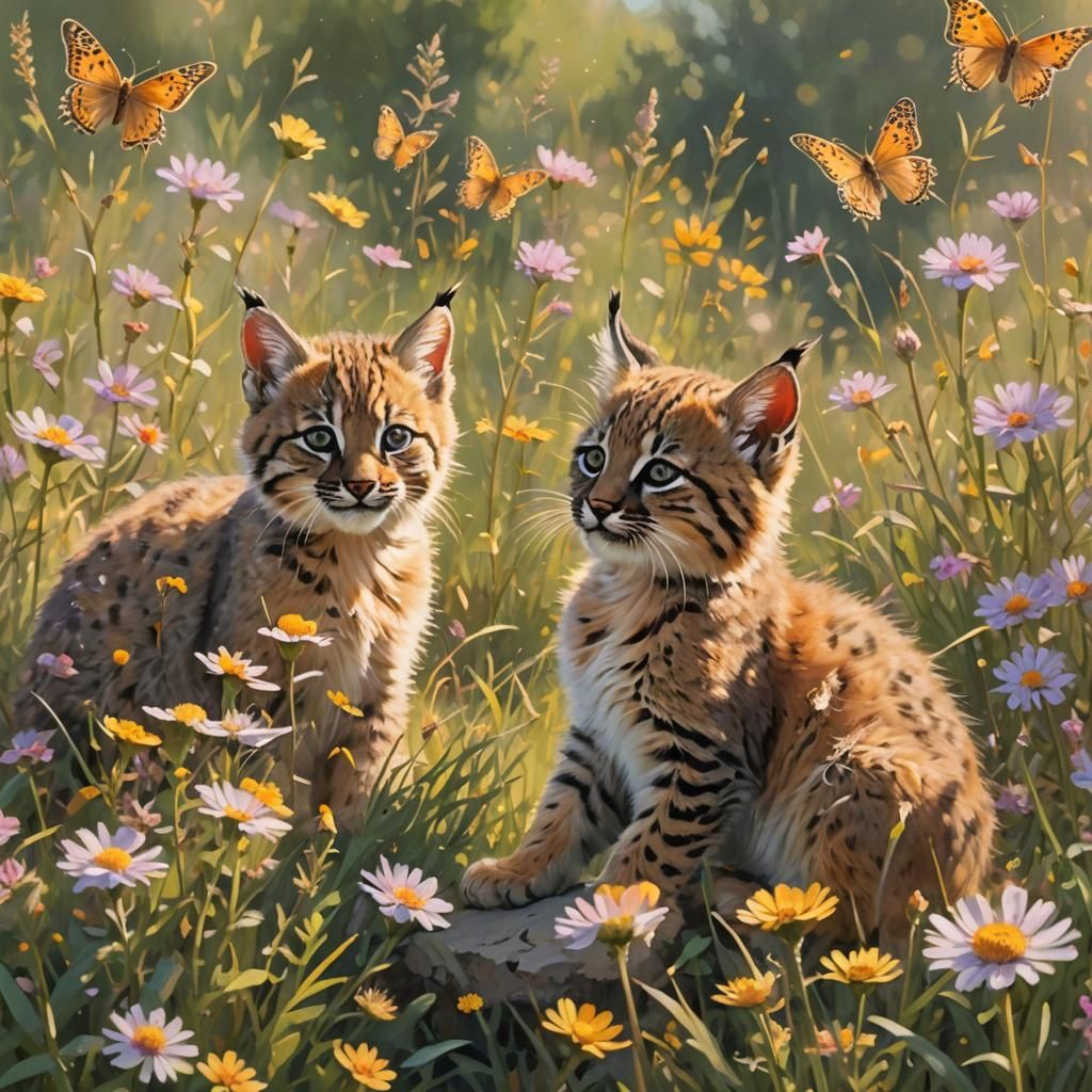 Bobcat Twins Flower Meadow V
