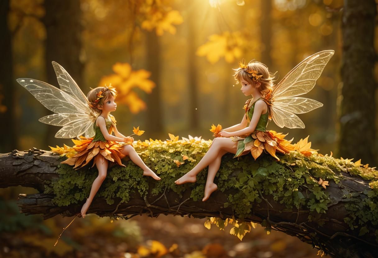 Fairies in Autumn Woods Concept Art