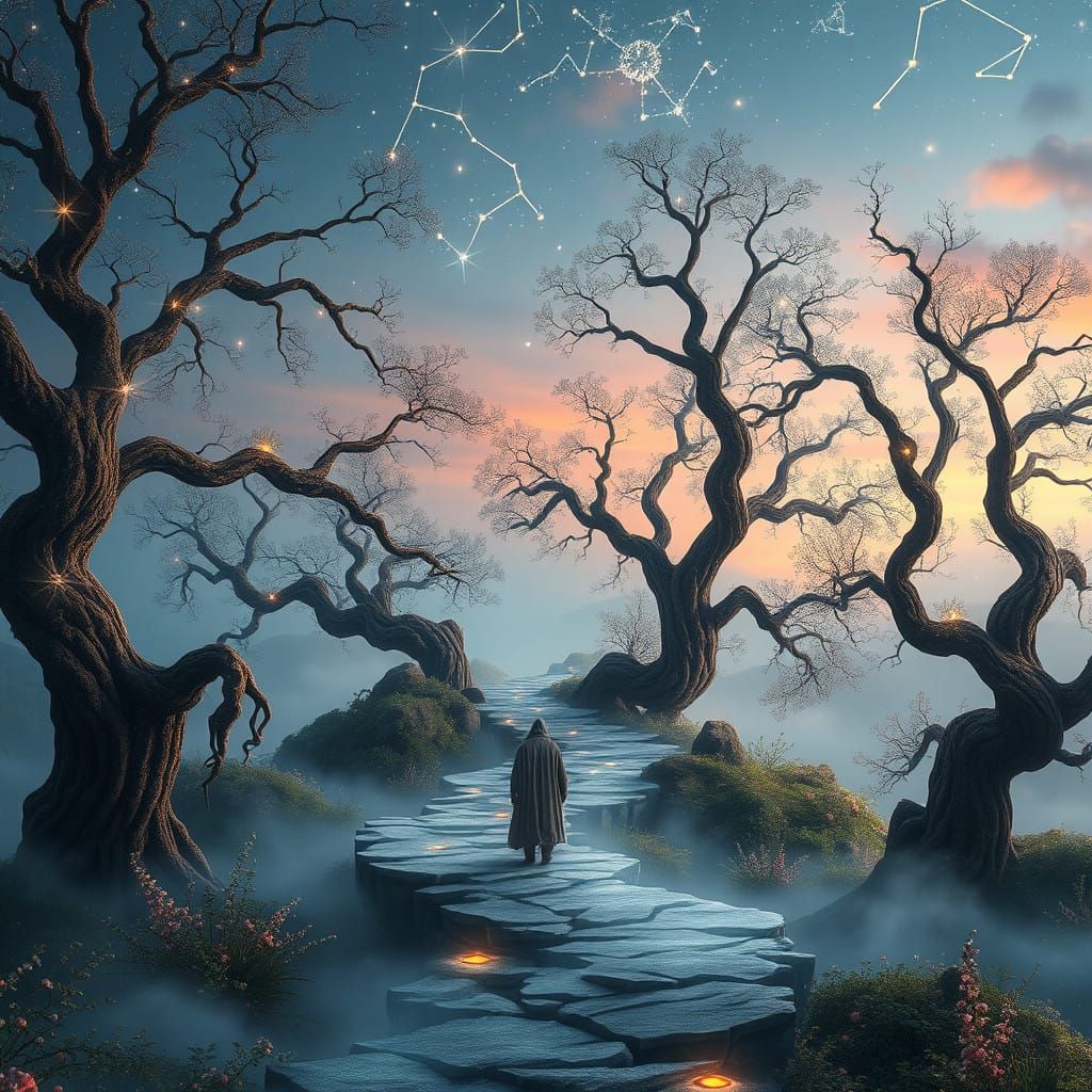 Cosmic Odyssey: Self-Discovery in a Dreamlike Landscape