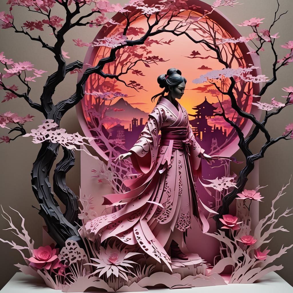 Kirigami  ( Geisha )