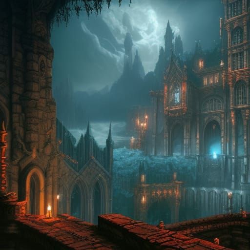 Castlevania Matte Painting in Unreal Engine 5