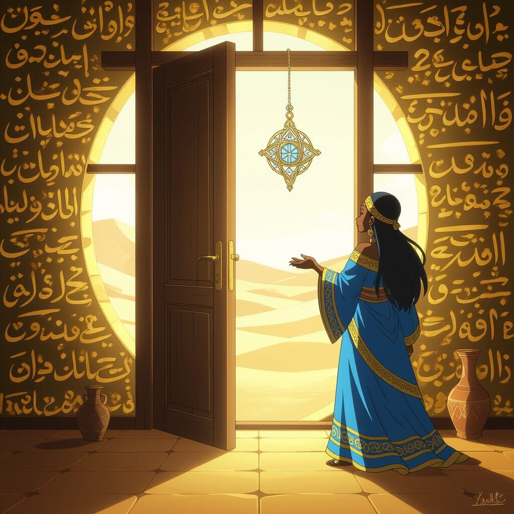 Anime Style: Zulu Woman at Threshold of New World