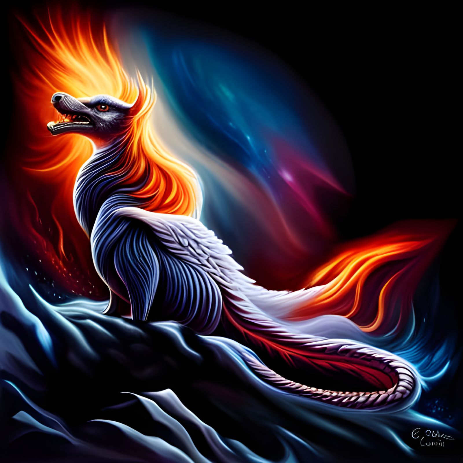 Draco Constellation: Holographic Cosmic Art