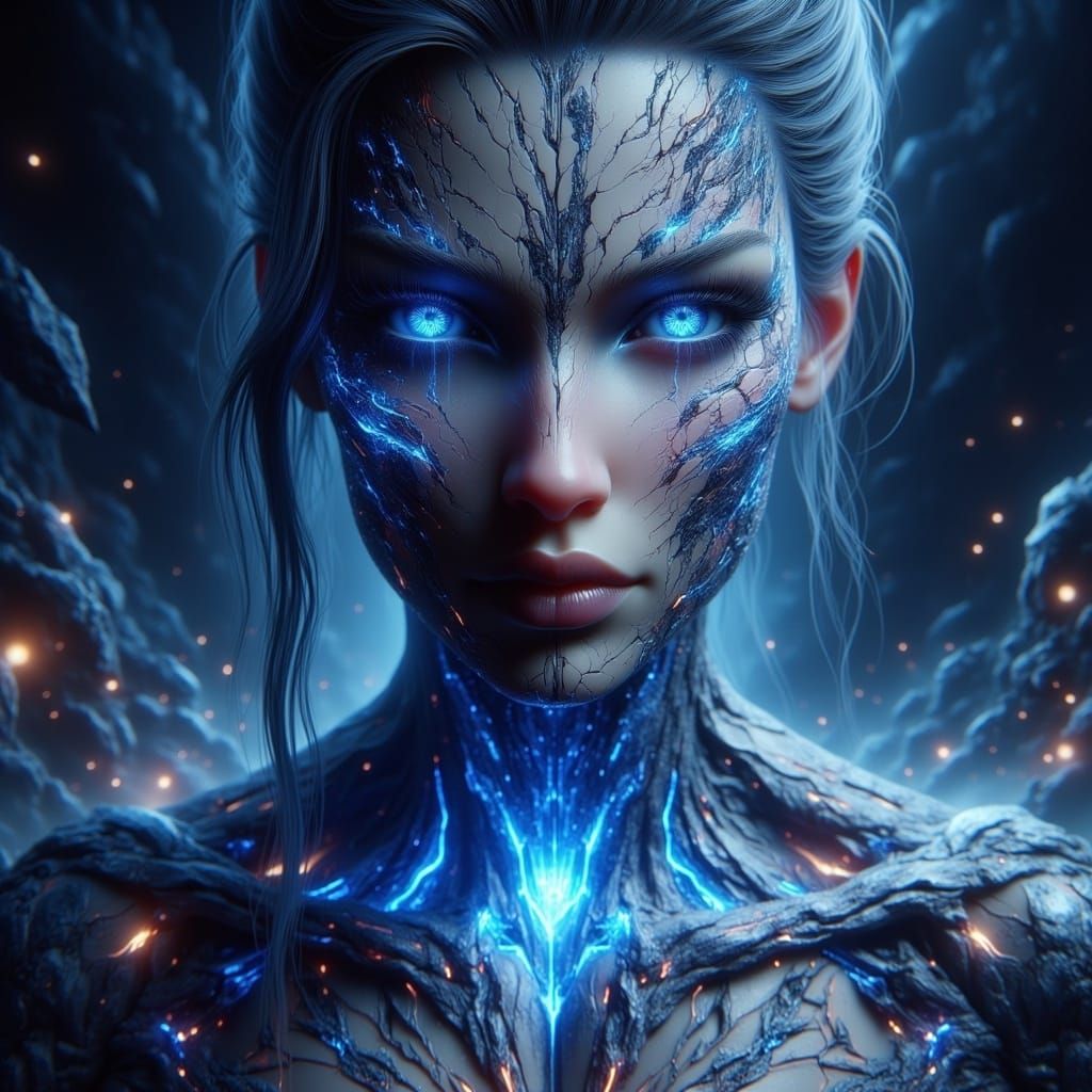 Goddess of Creation in Nebulae Beauty