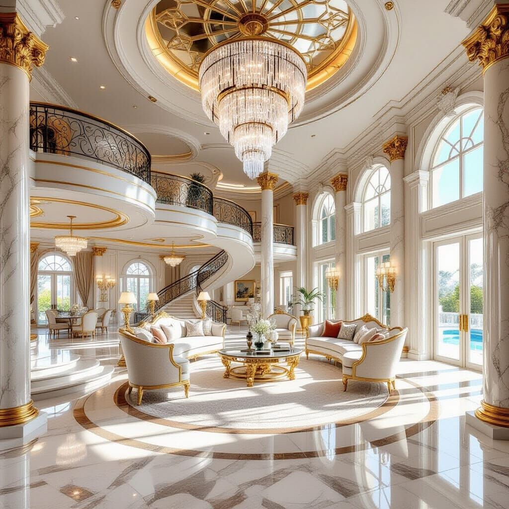 Opulent Diamond Mansion in a Modern Architectural Style