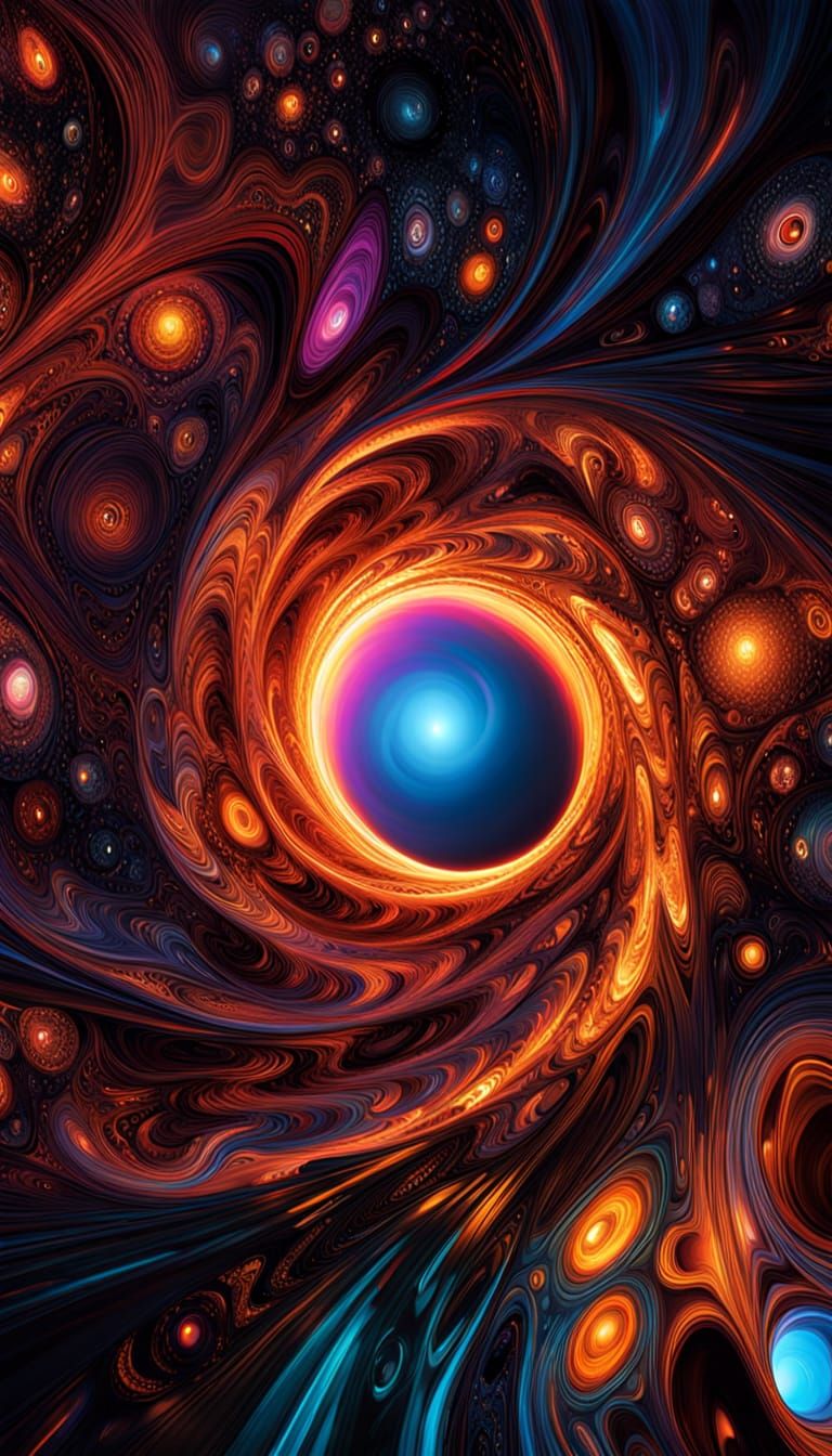 Supermassive Black Hole with Neon 3D Magnetic Field