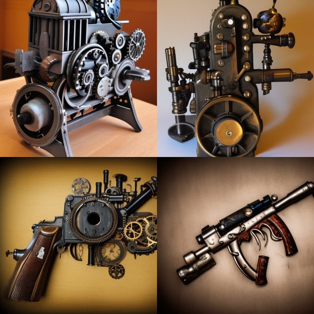 Steampunk Engine Gun: Mechanical Marvel