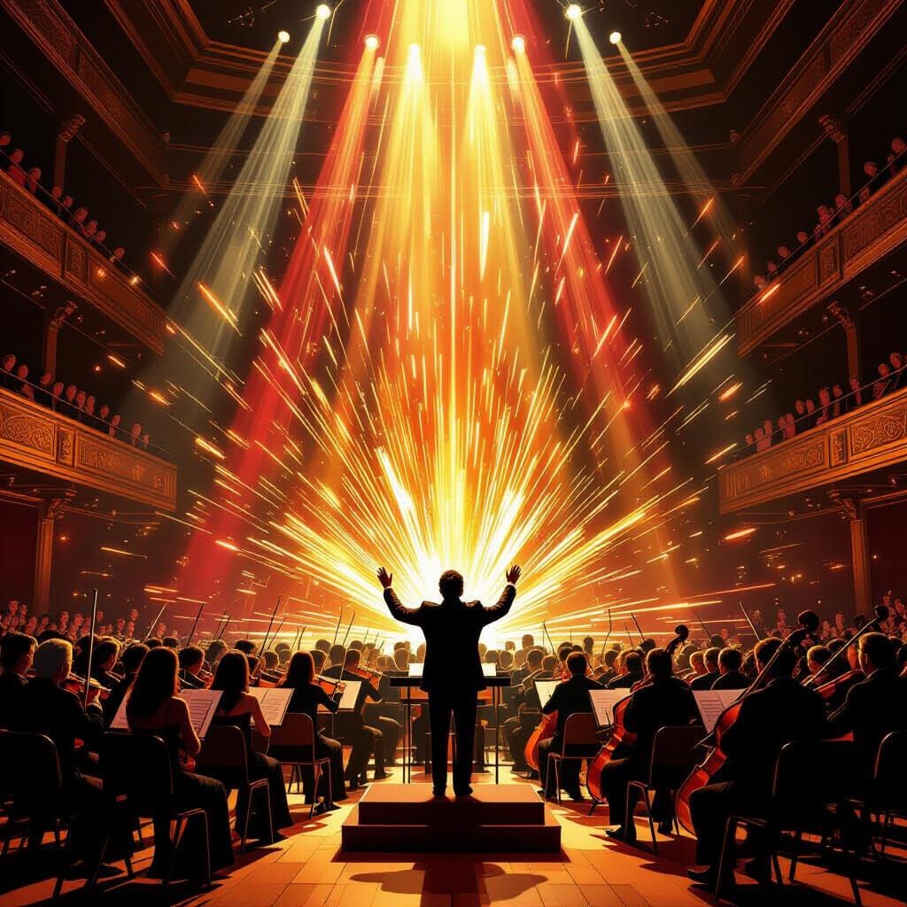 Orchestra Unleashes Electric Sound Waves as Digital Painting