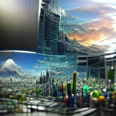 Glass World: Detailed Matte Painting
