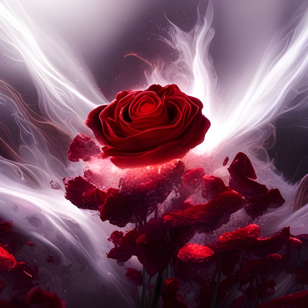 Rose on Fire: Hyperrealistic Ashes to Art