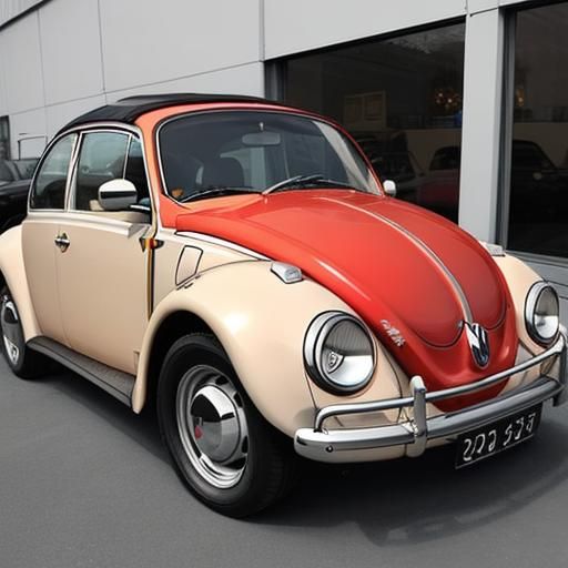 Swedish Rescue Beetle: Red and White Volkswagen