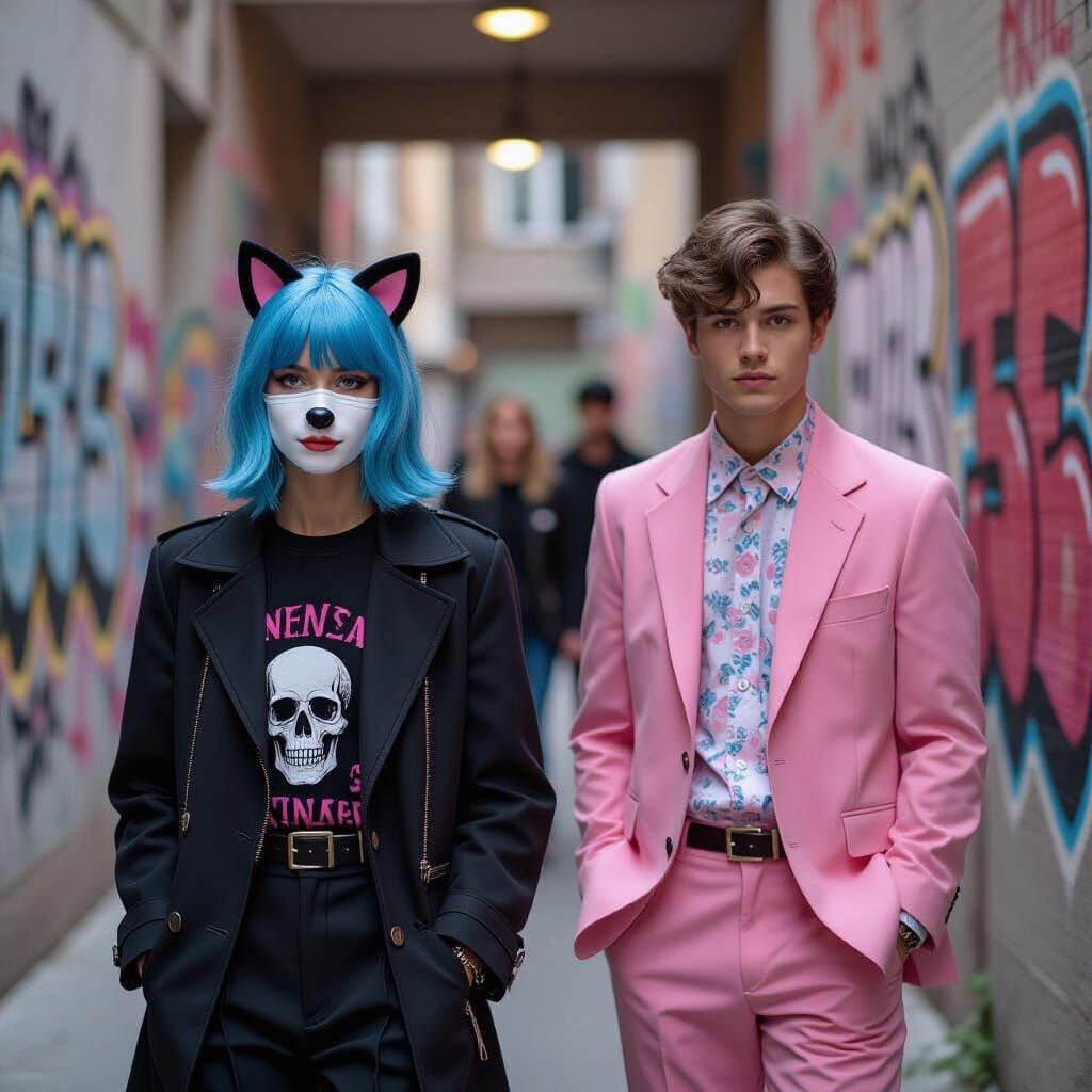 Elena and Luca: A Cinematic School Hallway Scene