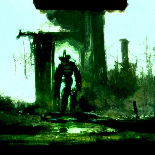 Sinister Fallout Landscape in Dark Fantasy Style