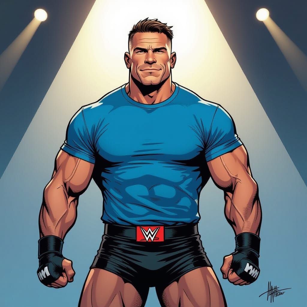 John Cena in Comic Book Style