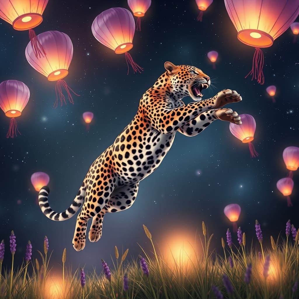 Leopard Launches Lavender Lanterns: Photorealistic Digital A...