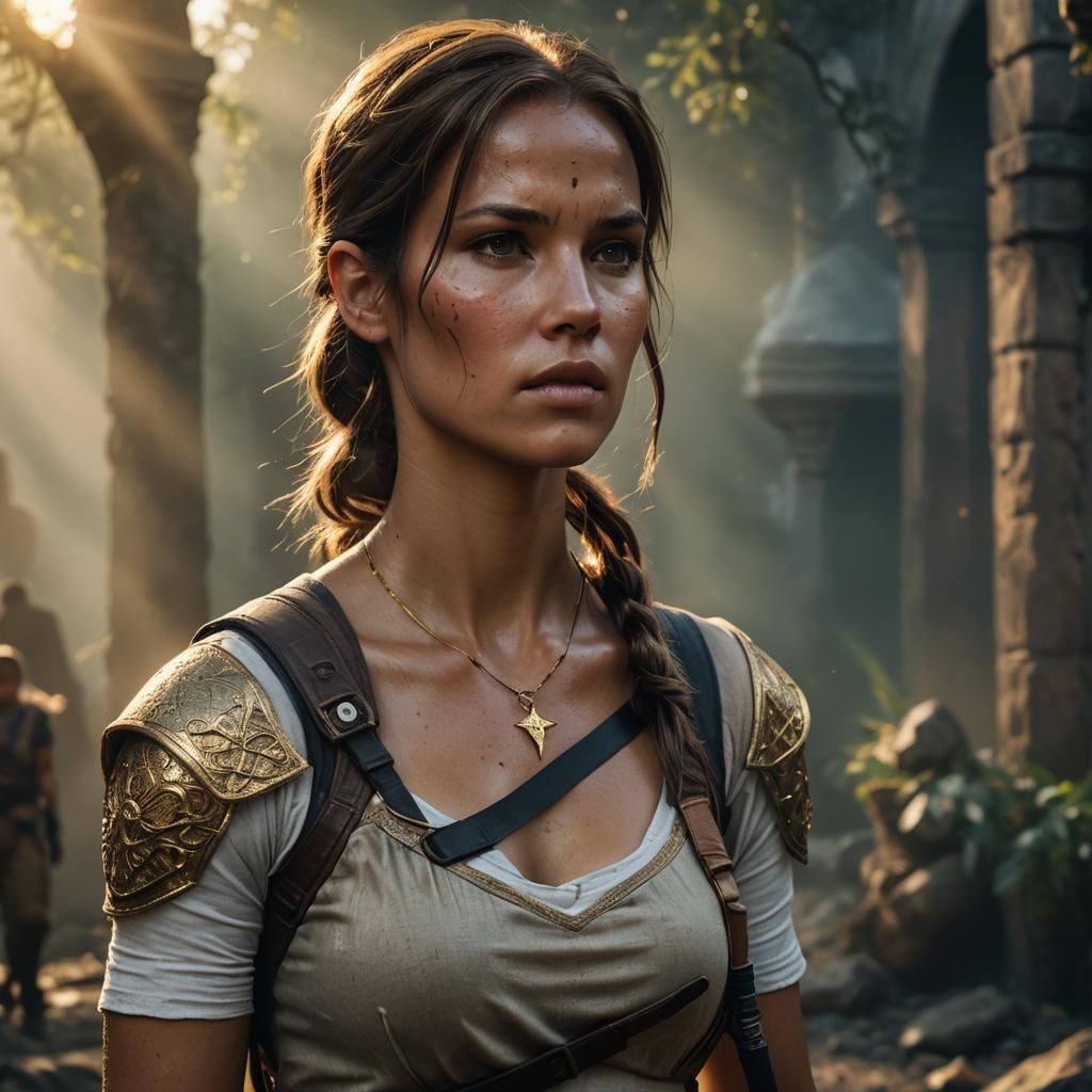 Lara Croft as Princess in Cinematic Portrait