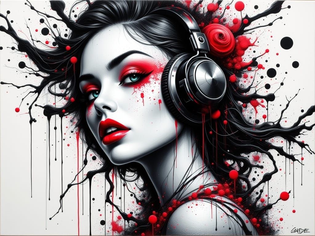 Minimalist Portrait in Bold Acrylic Colors