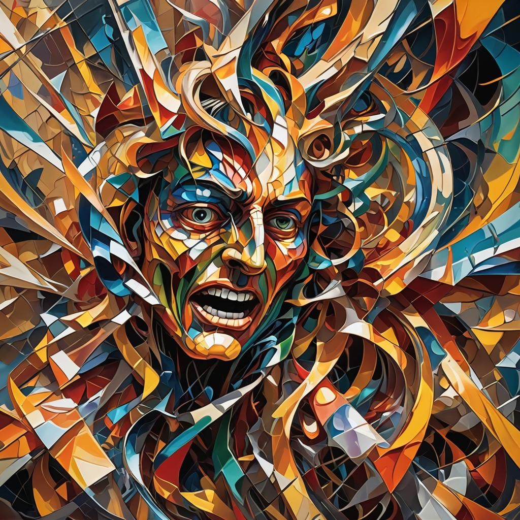 Abstract Cubism: Anguish and Melting Reality