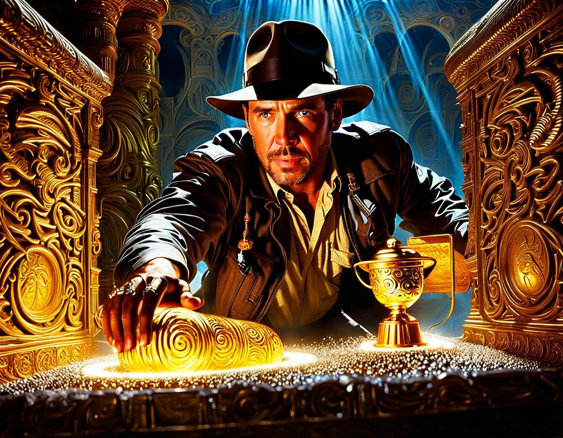 Indiana Jones grabs the 'Golden Idol'