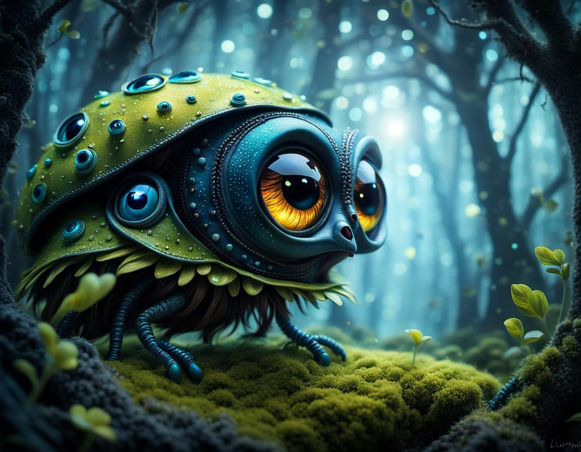 Cute Fairytale Creature in Surreal Dreamscape