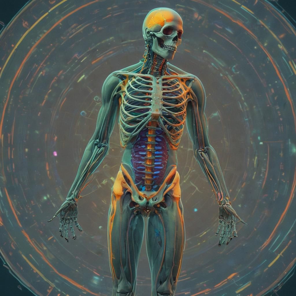 Bioluminescent Anatomy Illustration in Fantasy Concept Art