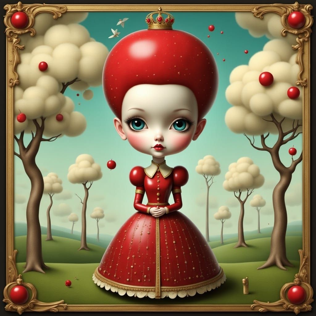 Pop Surrealism Bobblehead with Expressive Eyes