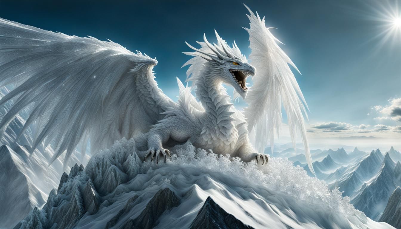 Dragon Guarding its Crystal Nest / Home