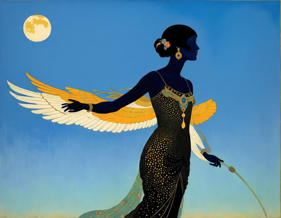 Elegant Figure Study in French Illustration Style