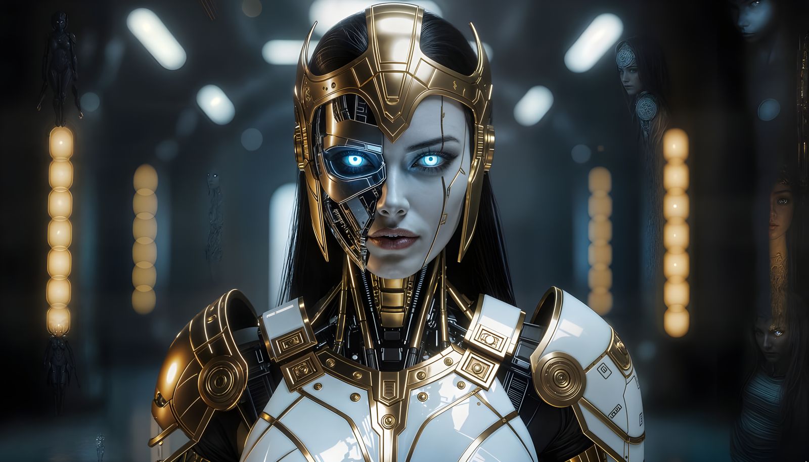 Athena Android in Greek Armor