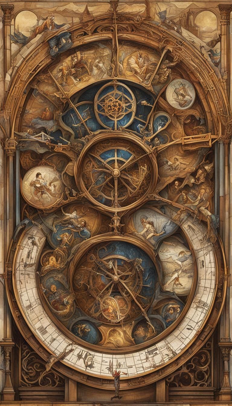 Wheel of Time Encased in Hourglass