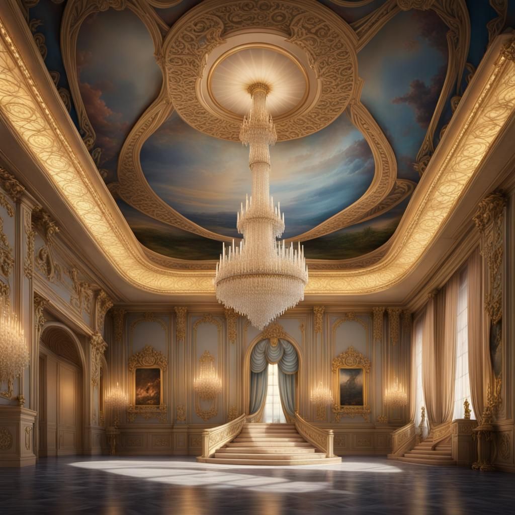 Luxury Palace Interior in Cinderella Cinematic Style