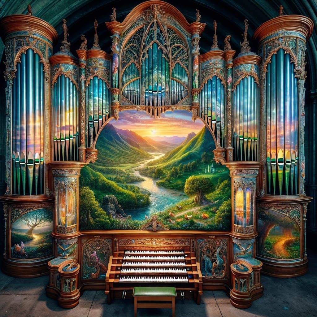 Glass Pipe Organ Reveals Mystical Landscape
