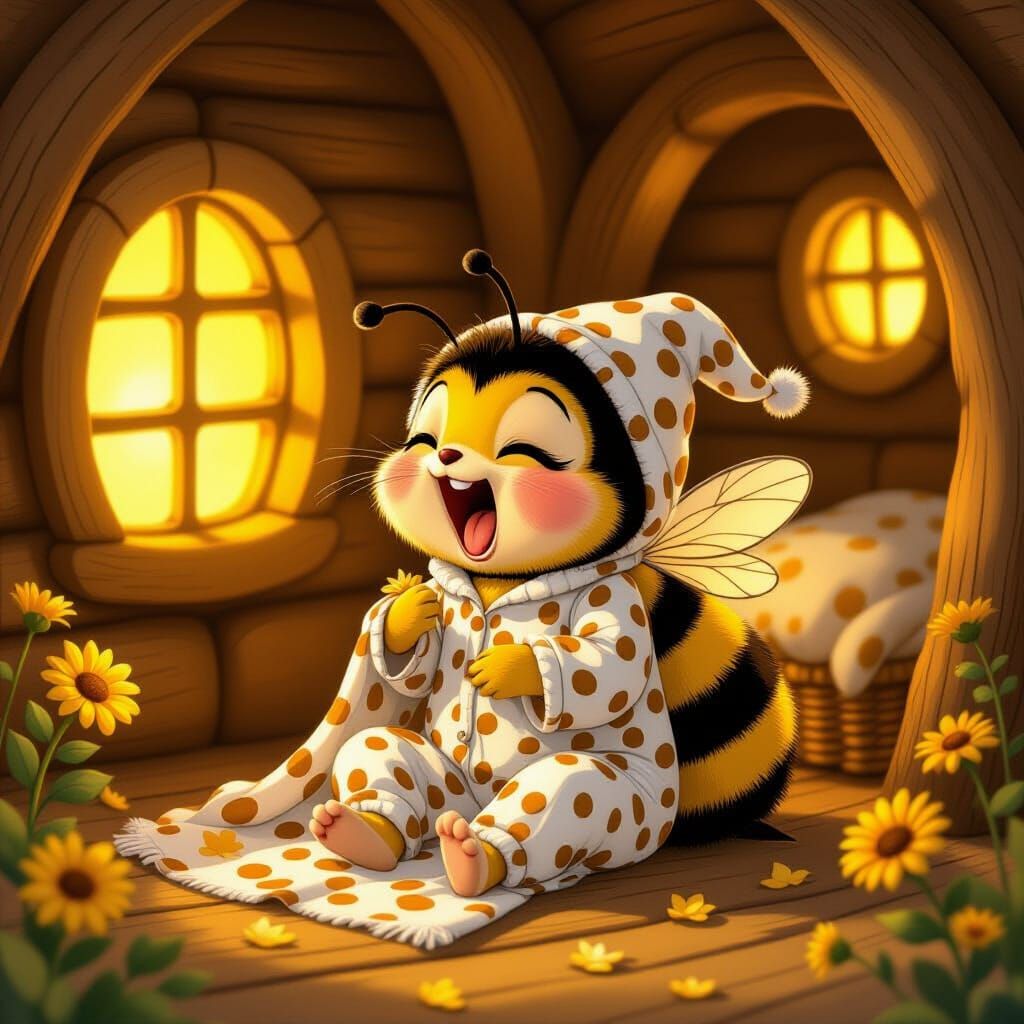 Bumblebee's Bedtime: A Whimsical Illustration