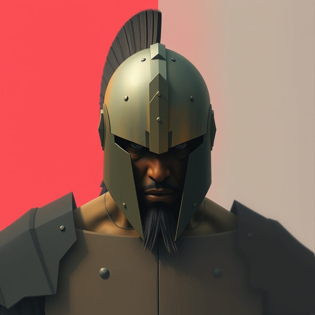 Hyperreal Warrior Machine in Muted Colors